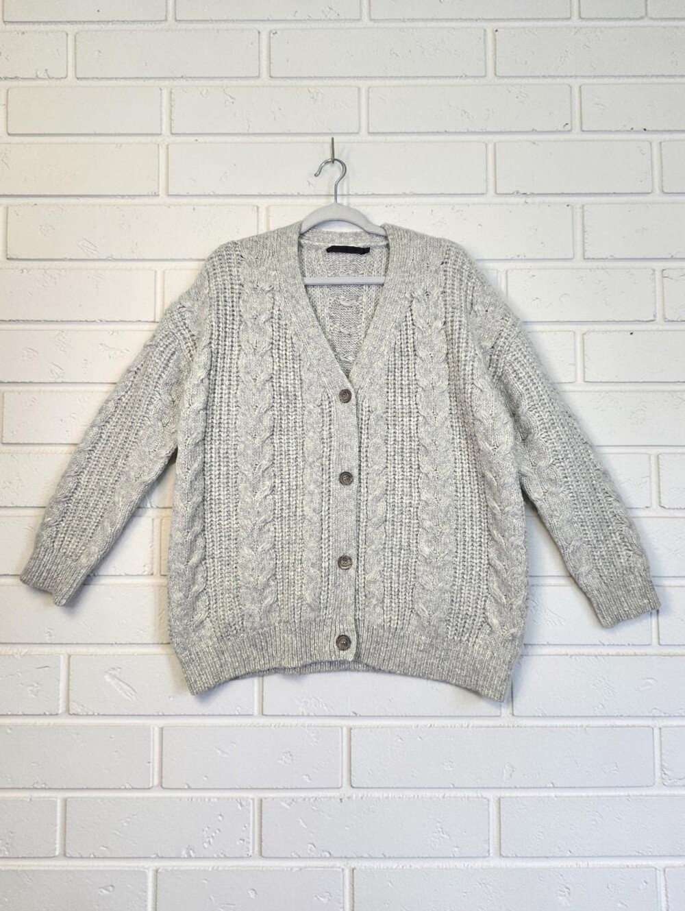 Jenni Kayne Alpaca Wool Cocoon Cardigan Gray Relaxed Oversize Sweater Size XXS - Picture 2 of 16